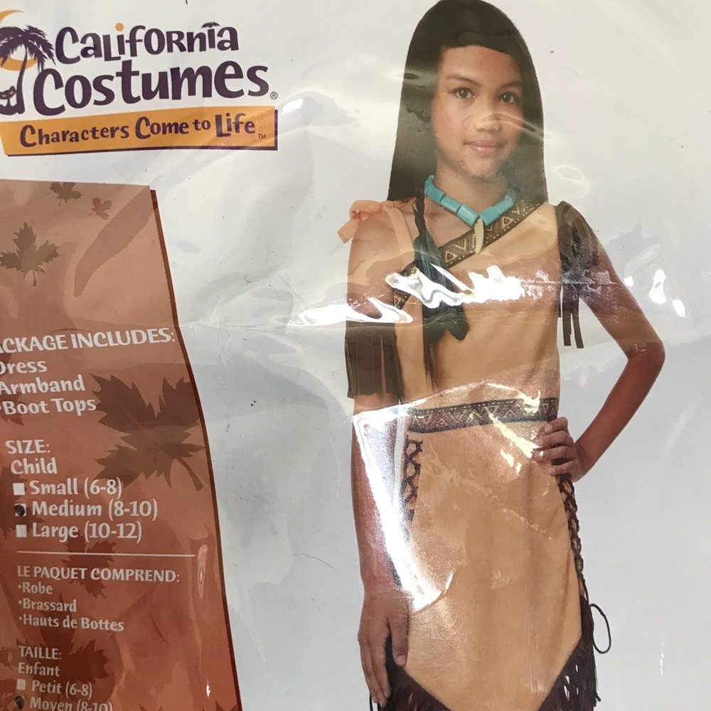 Costume Pocahontas size 8-10